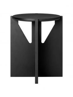 Kristina Dam Beistelltisch Future aus Eichenholz in Schwarz, Ø 36 x H 42 cm