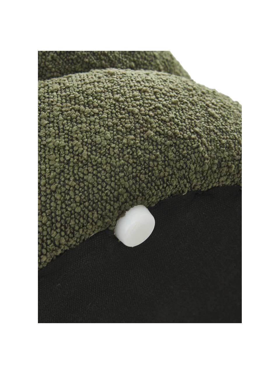 Westwing Collection Bouclé-Hocker Alto in Grün, Ø 42 x H 47 cm – Bild 6