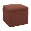 Westwing Collection Bouclé-Hocker Winou mit Stauraum in Rostrot, B 50 x H 48 cm