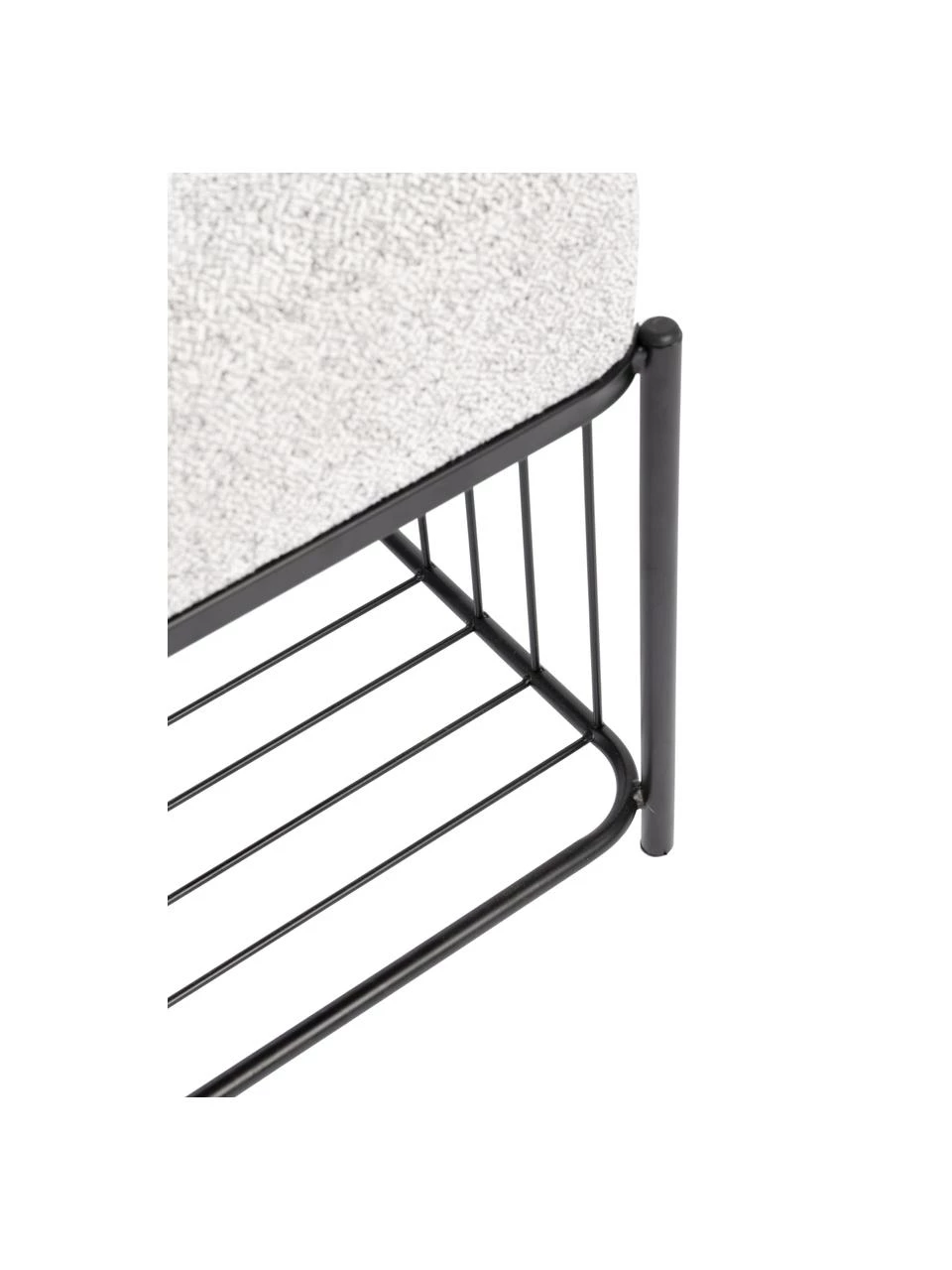 Bouclé-Polsterhocker Milou mit Ablagefläche, B 35 x H 45 cm – Bild 6