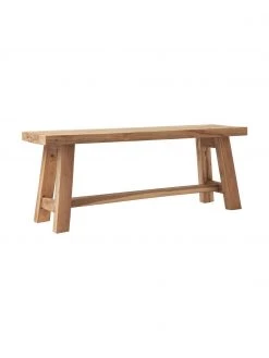 Westwing Collection Deko-Bank Lawas aus Teakholz, B 120 x H 45 cm