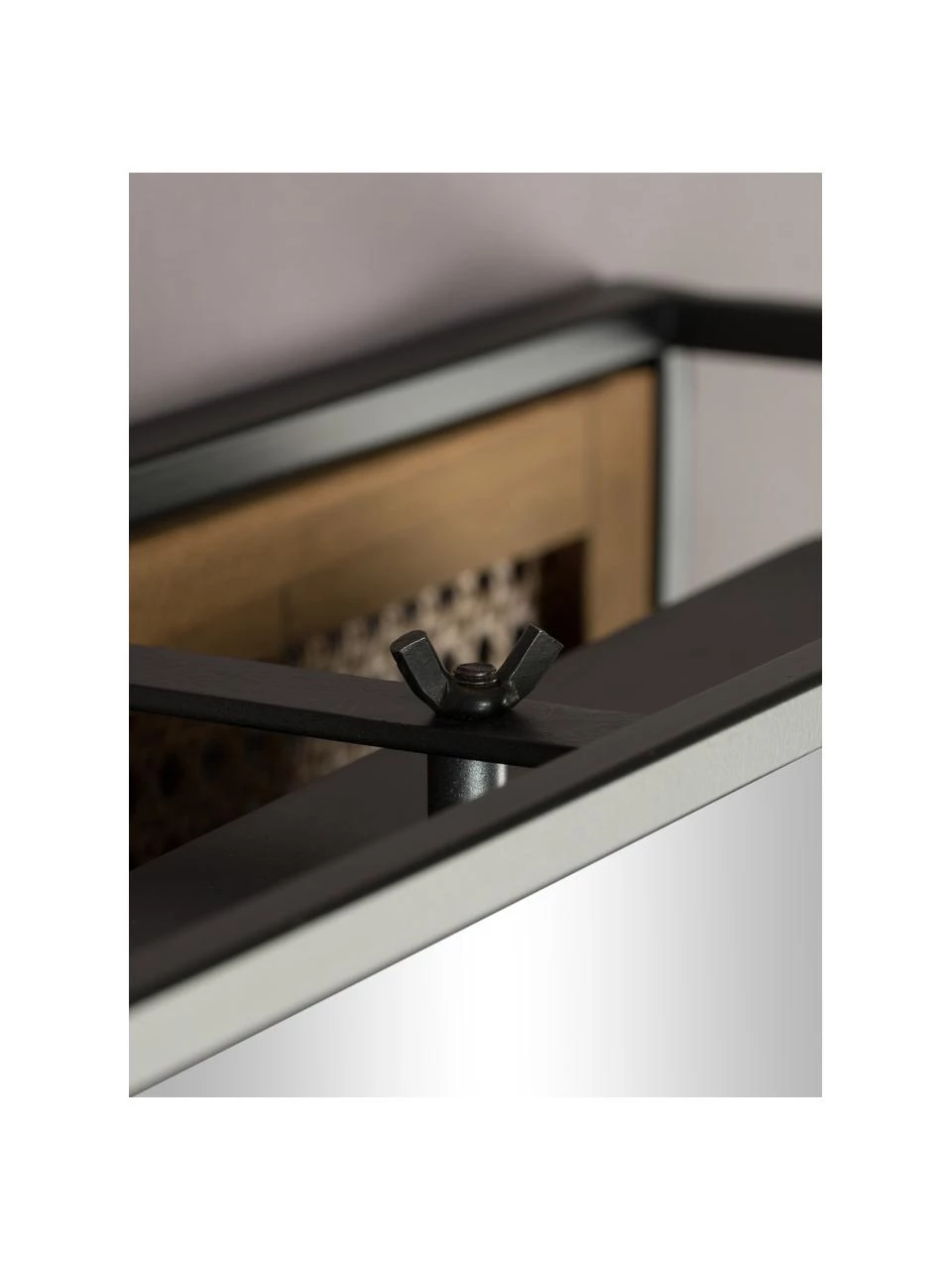 Dutchbone Garderobe Langres mit drehbarem Spiegel aus Rattan, B 53 x H 165 cmNur noch 1 Artikel verfügbar – Bild 4