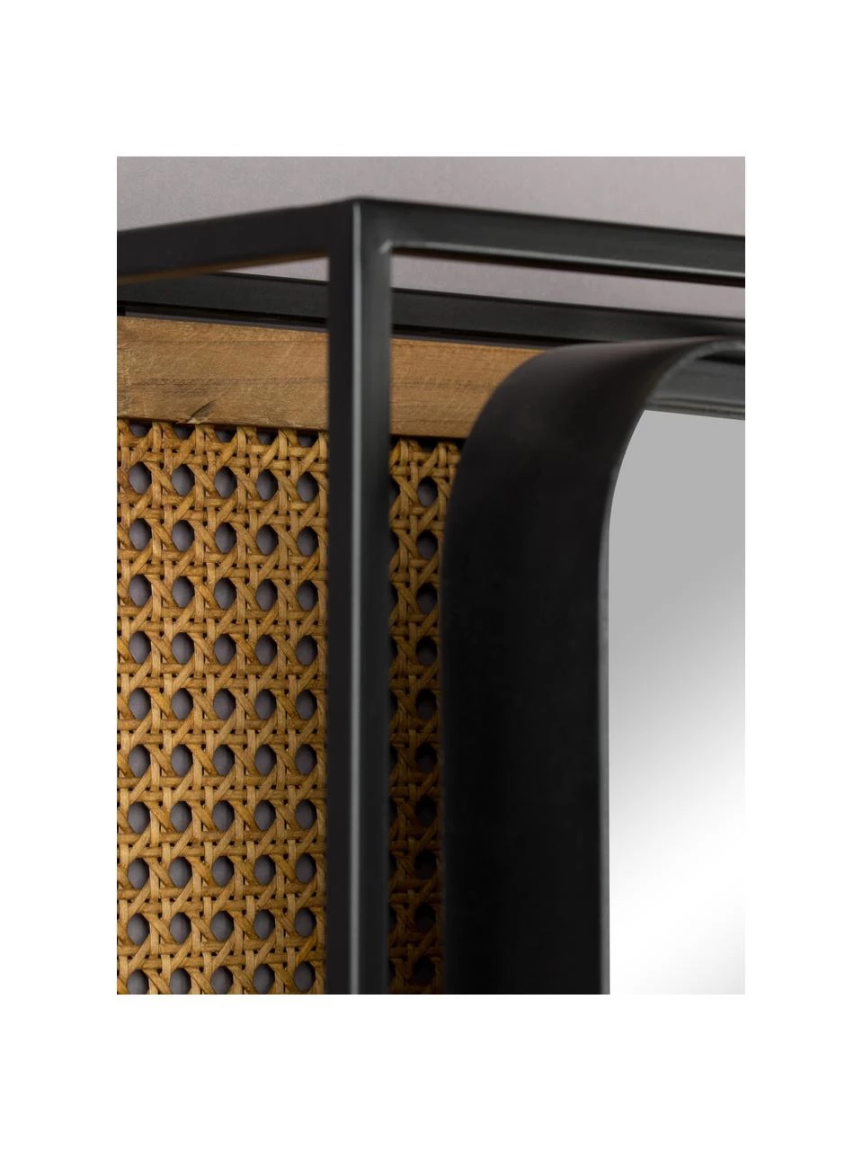 Dutchbone Garderobe Langres mit drehbarem Spiegel aus Rattan, B 53 x H 165 cmNur noch 1 Artikel verfügbar – Bild 5