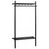 Rowico Garderobe Milford aus Eichenholz in Schwarz, B 91 x H 181 cm