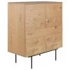 Highboard Allure mit Schublade und T&uuml;ren aus Eichenholzfurnier, B 100 x H 120 cm