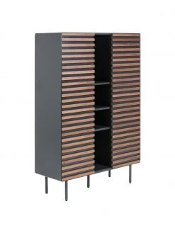 Highboard Kesia mit Walnussfurnier, B 105 x H 155 cm