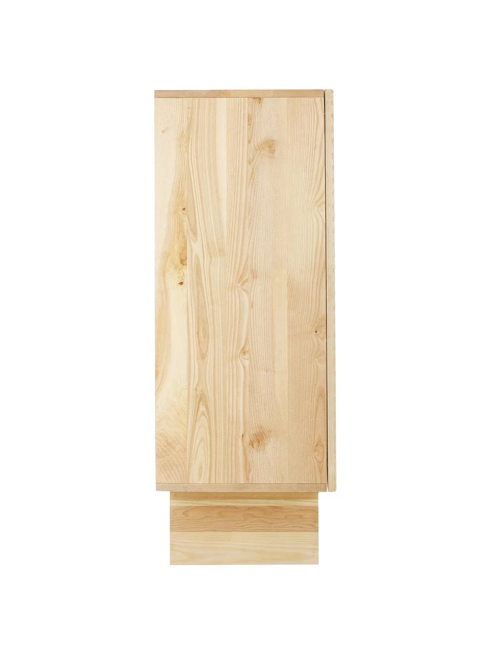 Westwing Collection Highboard Louis aus massivem Eschenholz mit Türen, B 100 x H 120 cm – Bild 6