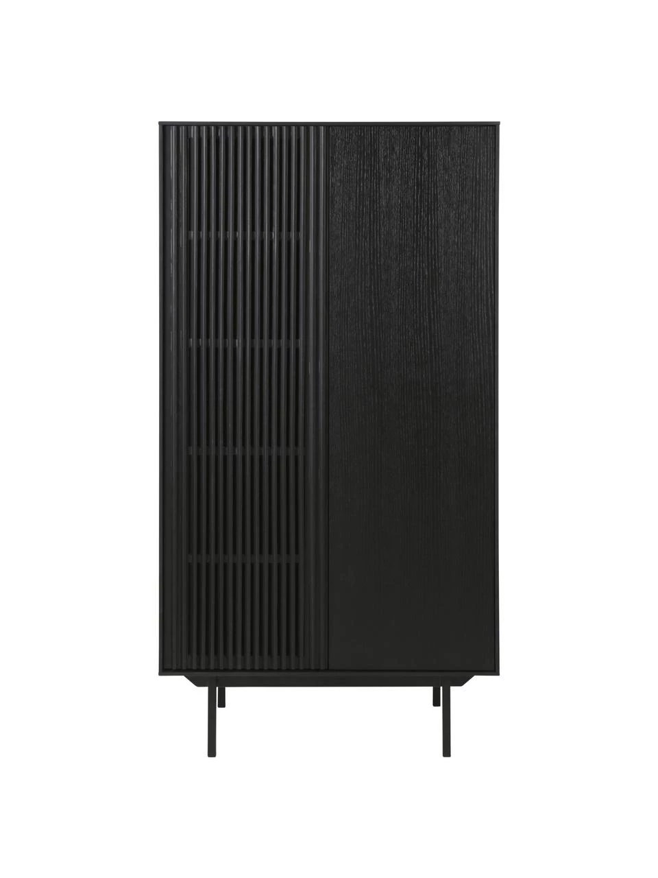 Highboard Mojo mit geriffelter Front, B 80 x H 150 cm