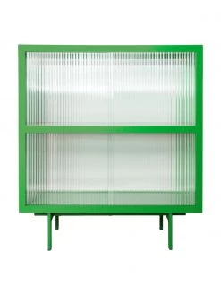 HKliving Highboard Oli mit Glas-Schiebetüren, B 80 x H 89 cm