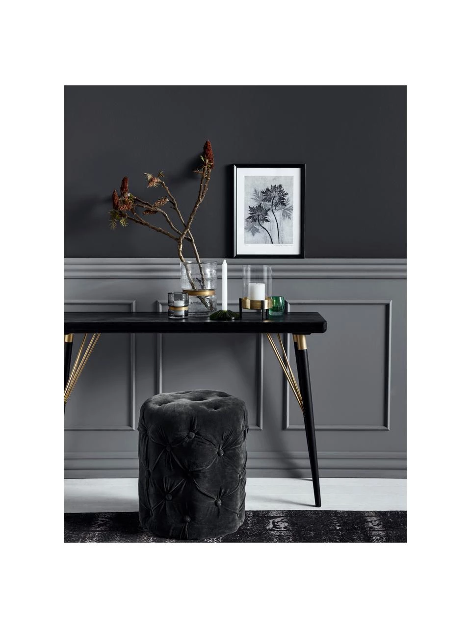 Nordal Konsole Jana mit goldfarbenen Elementen, B 120 x T 40 cmNur noch wenige verfügbar – Bild 2