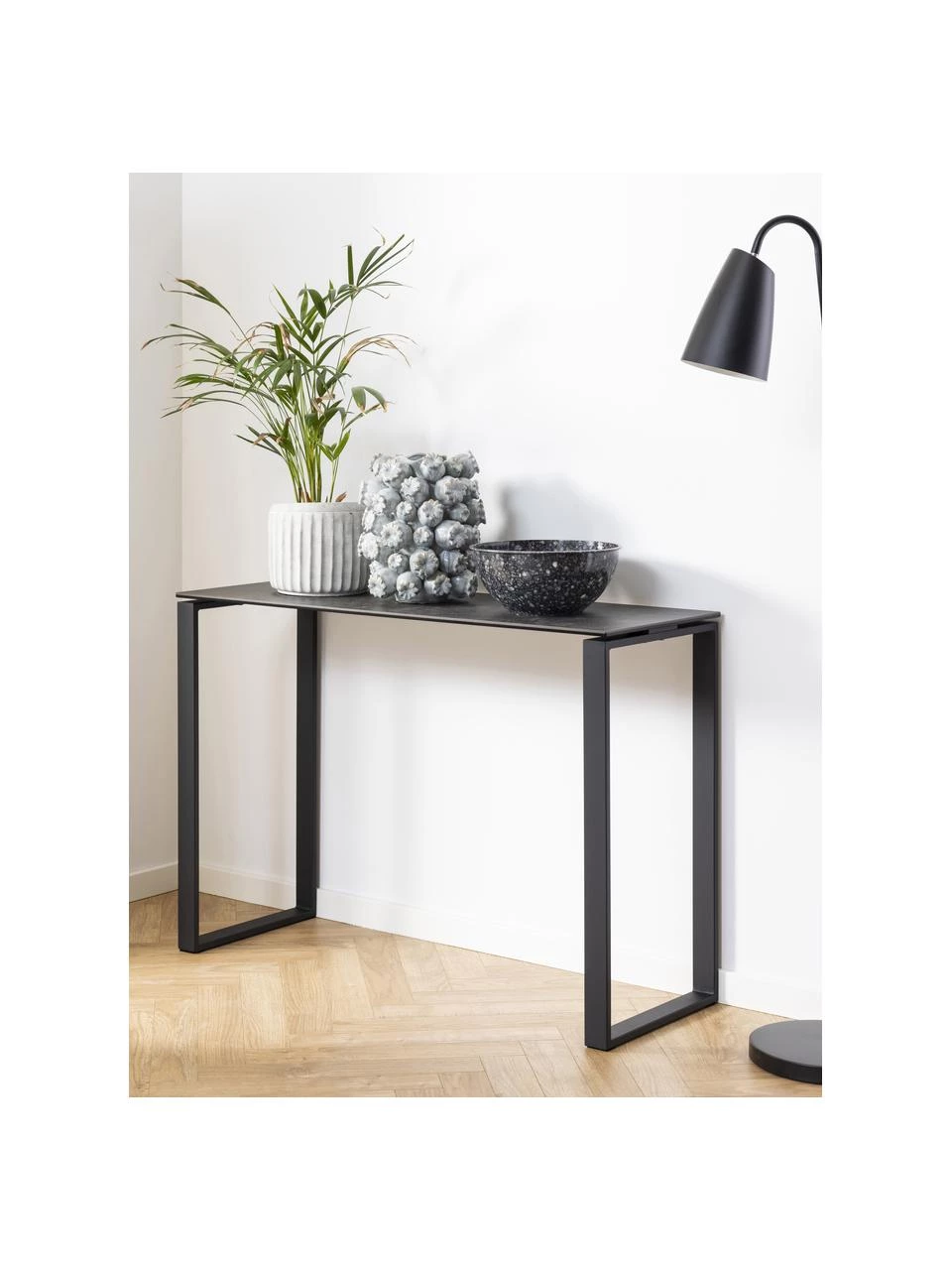 Konsole Katrine mit schwarzer Keramik-Tischplatte, B 110 x H 76 cm – Bild 2