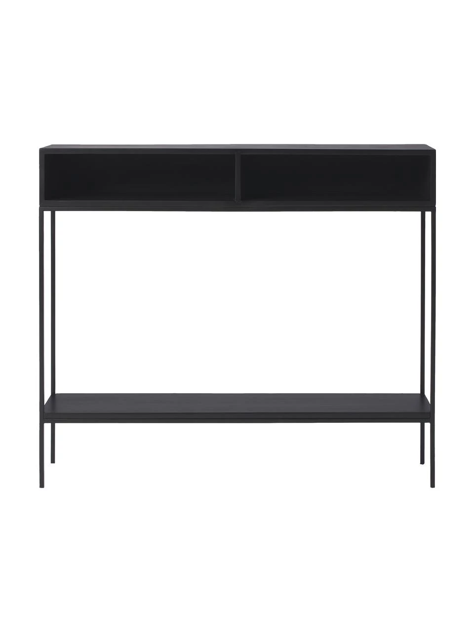 Westwing Collection Massivholz Konsole Lyle mit offenen Fächern, B 105 x H 89 cm – Bild 4