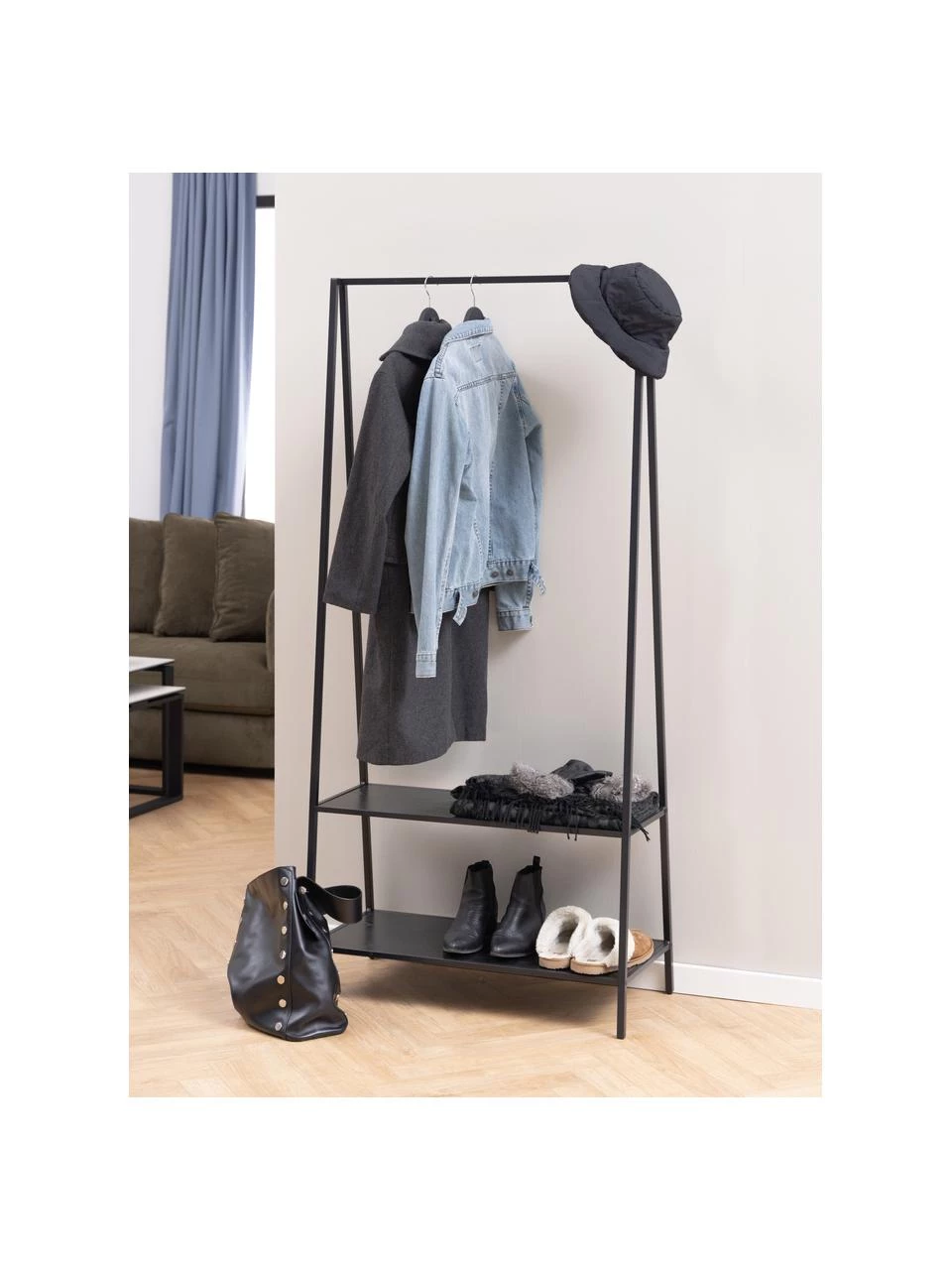 Metall-Kleiderständer Seaford in Schwarz, B 77 x H 165 cm â Bild 2