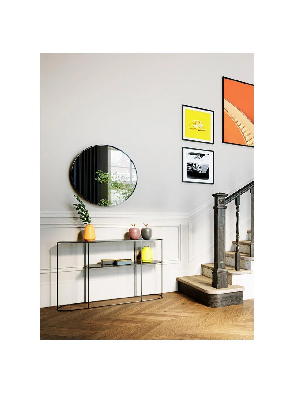 Metall-Konsole Grayson in Schwarz, B 120 x H 76 cm – Bild 2