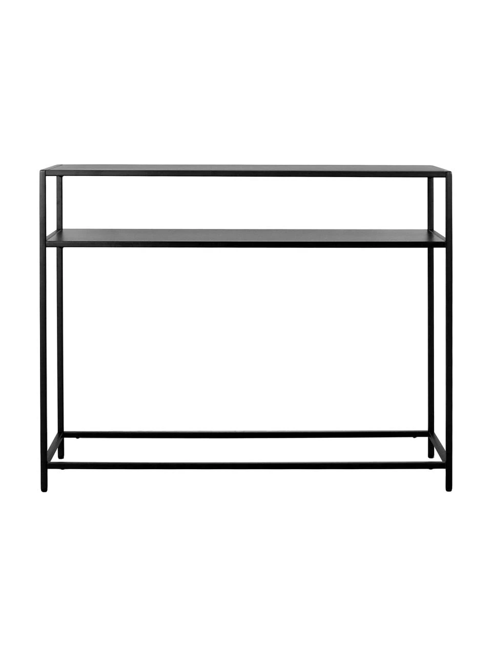 Westwing Collection Metall-Konsole Neptun mit Ablage in Schwarz, B 100 x H 79 cm – Bild 5