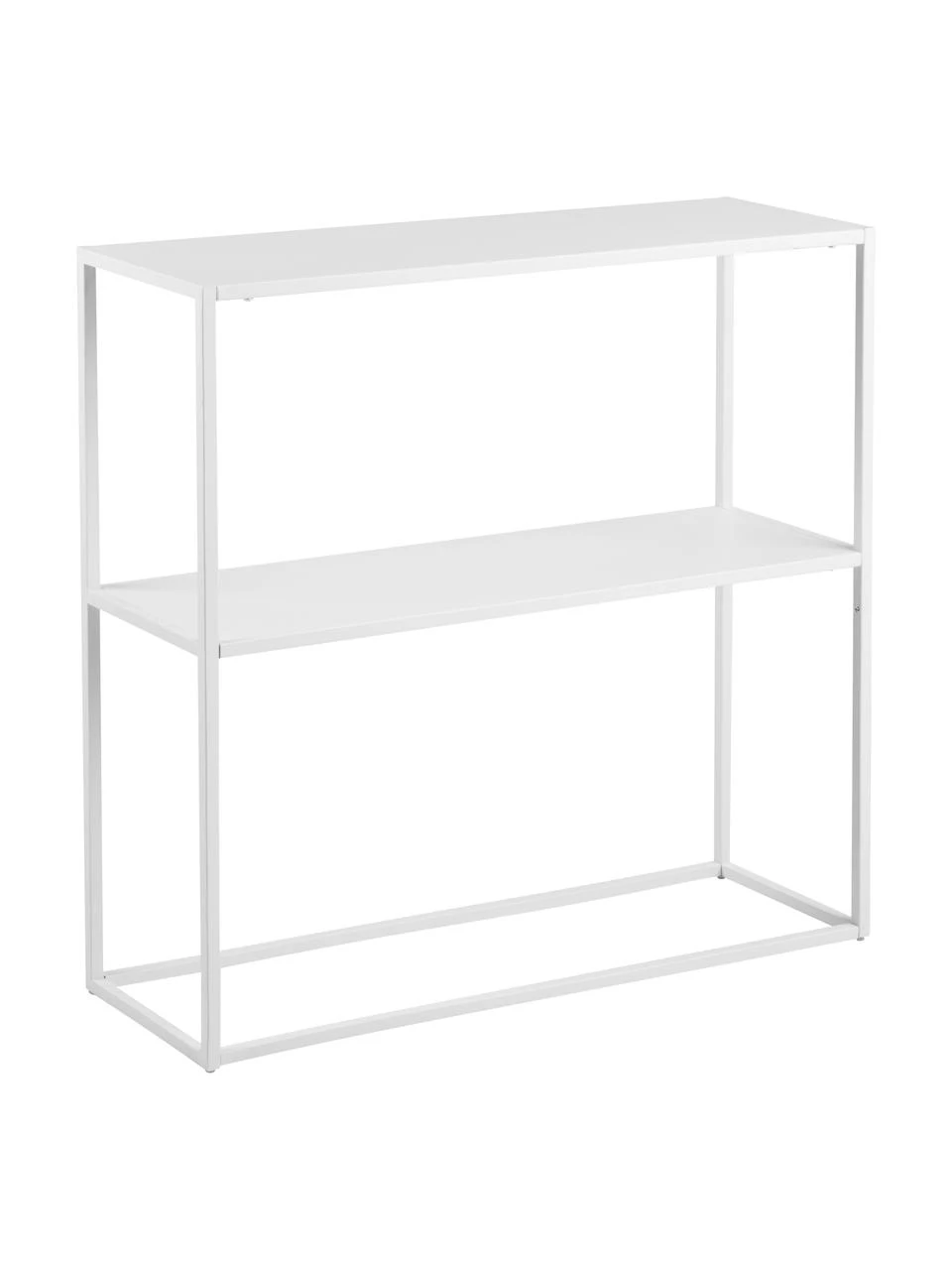 Westwing Collection Metall-Regal Neptun mit Ablage in Weiß, B 80 x H 80 cm