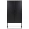 Westwing Collection Metall-Schrank Neptun mit Türen in Schwarz, B 80 x H 150 cm