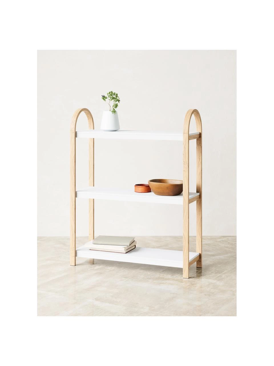 Umbra Metall-Standregal Bellwood mit Holz-Gestell, B 72 x H 90 cm – Bild 2