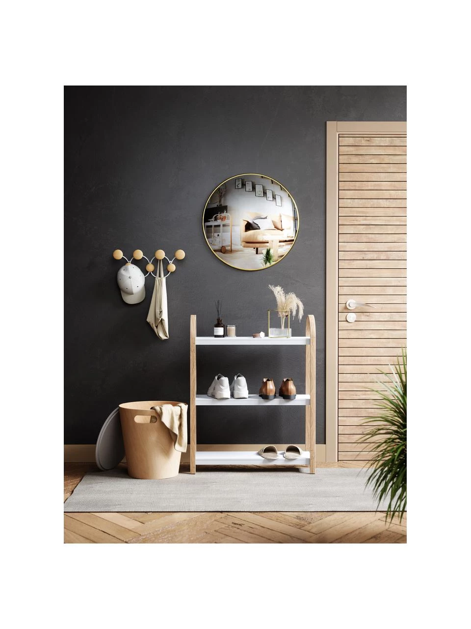 Umbra Metall-Standregal Bellwood mit Holz-Gestell, B 72 x H 90 cm – Bild 3