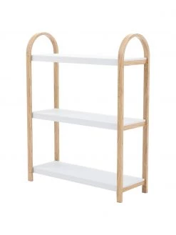 Umbra Metall-Standregal Bellwood mit Holz-Gestell, B 72 x H 90 cm