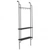 Bloomingville Metall-Wandgarderobe Zilia in Schwarz, B 76 x H 180 cm