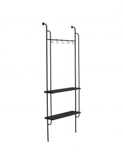 Bloomingville Metall-Wandgarderobe Zilia in Schwarz, B 76 x H 180 cm