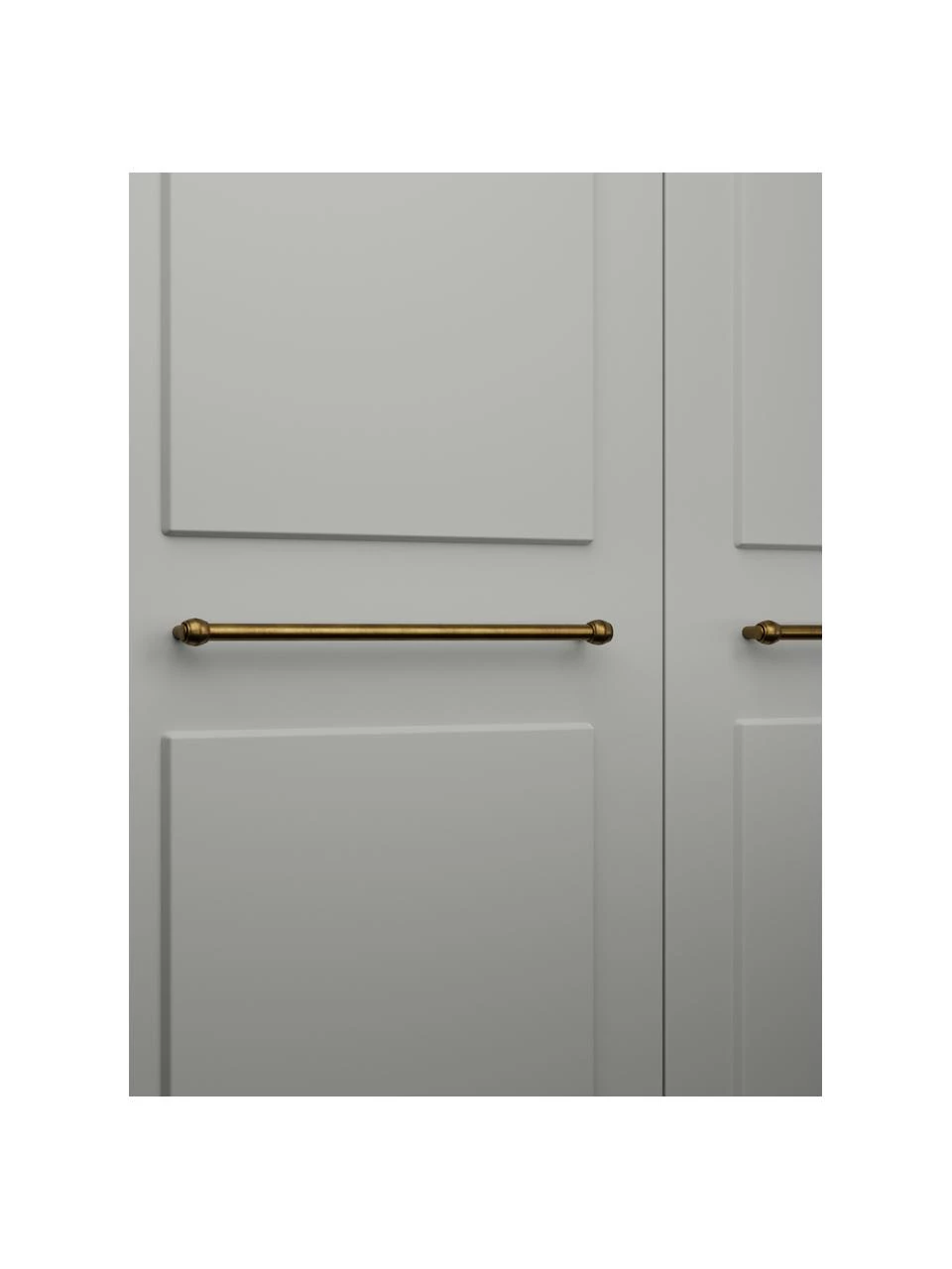 Westwing Collection Modularer Drehtürenschrank Charlotte in Grau, 100 cm Breite, mehrere Varianten, Basic Interior, Höhe 200 cm – Bild 6