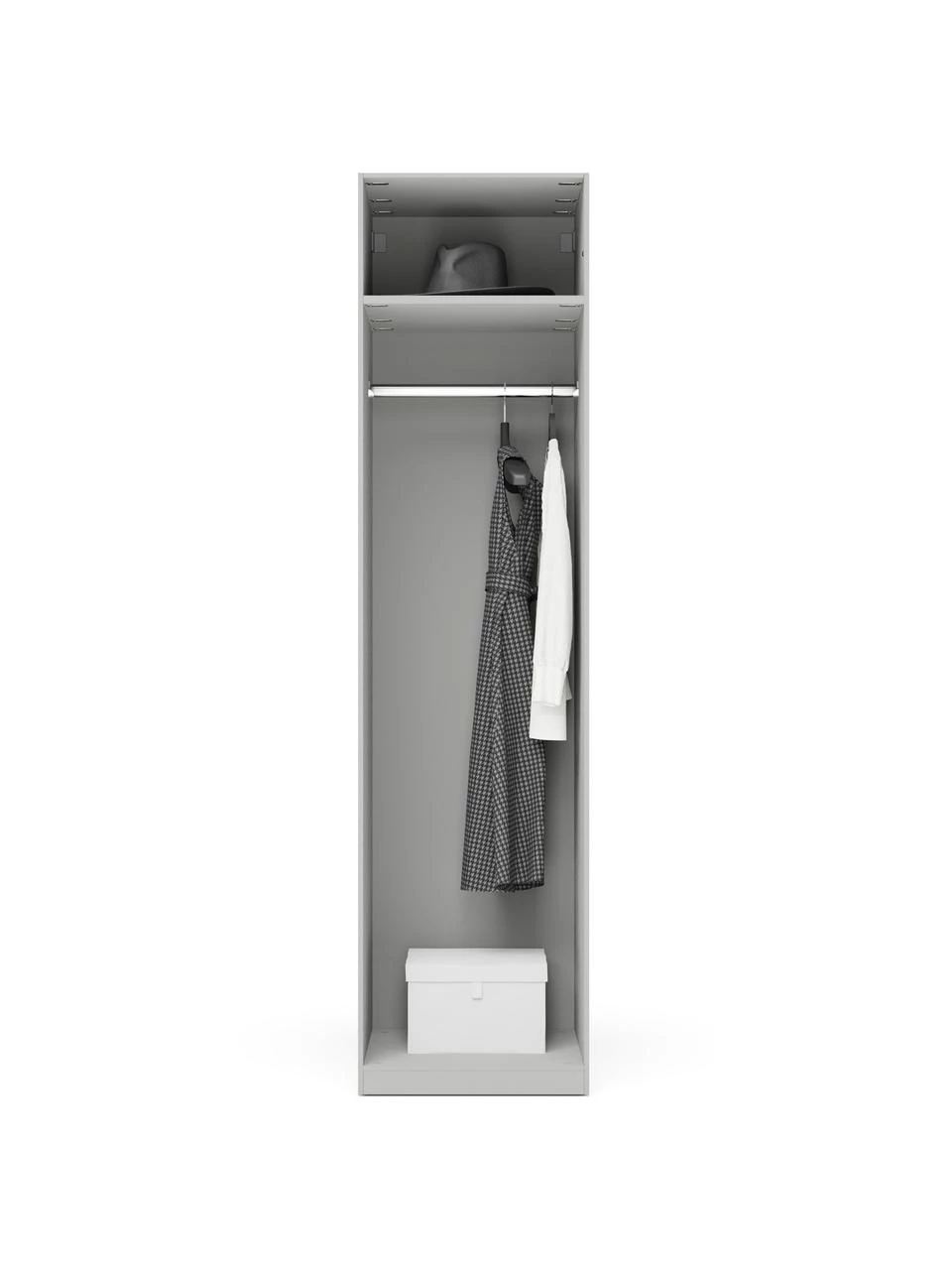 Westwing Collection Modularer Drehtürenschrank Charlotte in Grau, 50 cm Breite, mehrere Varianten, Basic Interior, Höhe 200 cm – Bild 2