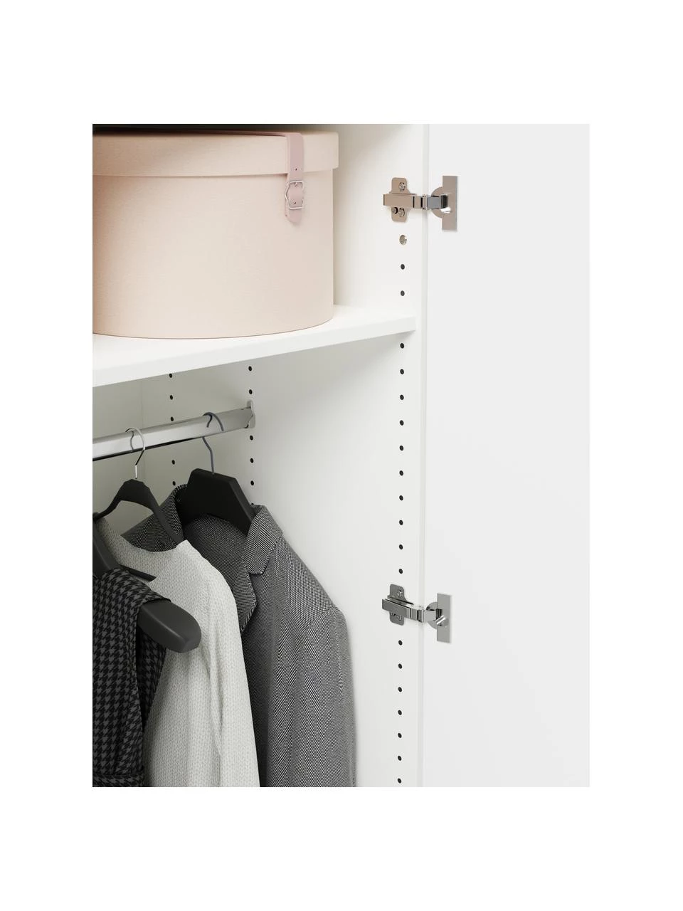 Westwing Collection Modularer Drehtürenschrank Simone in Beige, 50 cm Breite, mehrere Varianten, Basic Interior, Höhe 200 cm – Bild 5