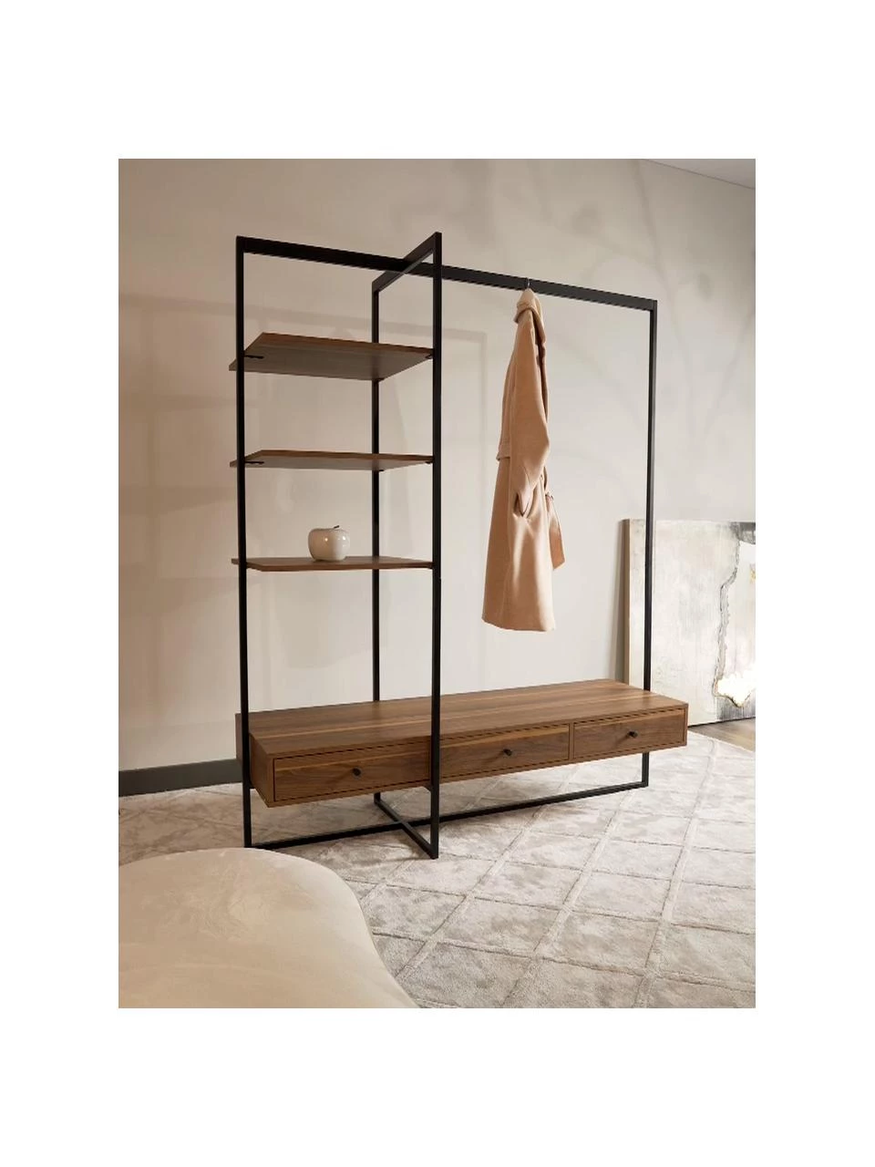 Westwing Collection Offener Kleiderschrank Pacey aus Holz und Metall, B 150 x H 180 cmNur noch 1 Artikel verfügbar – Bild 2