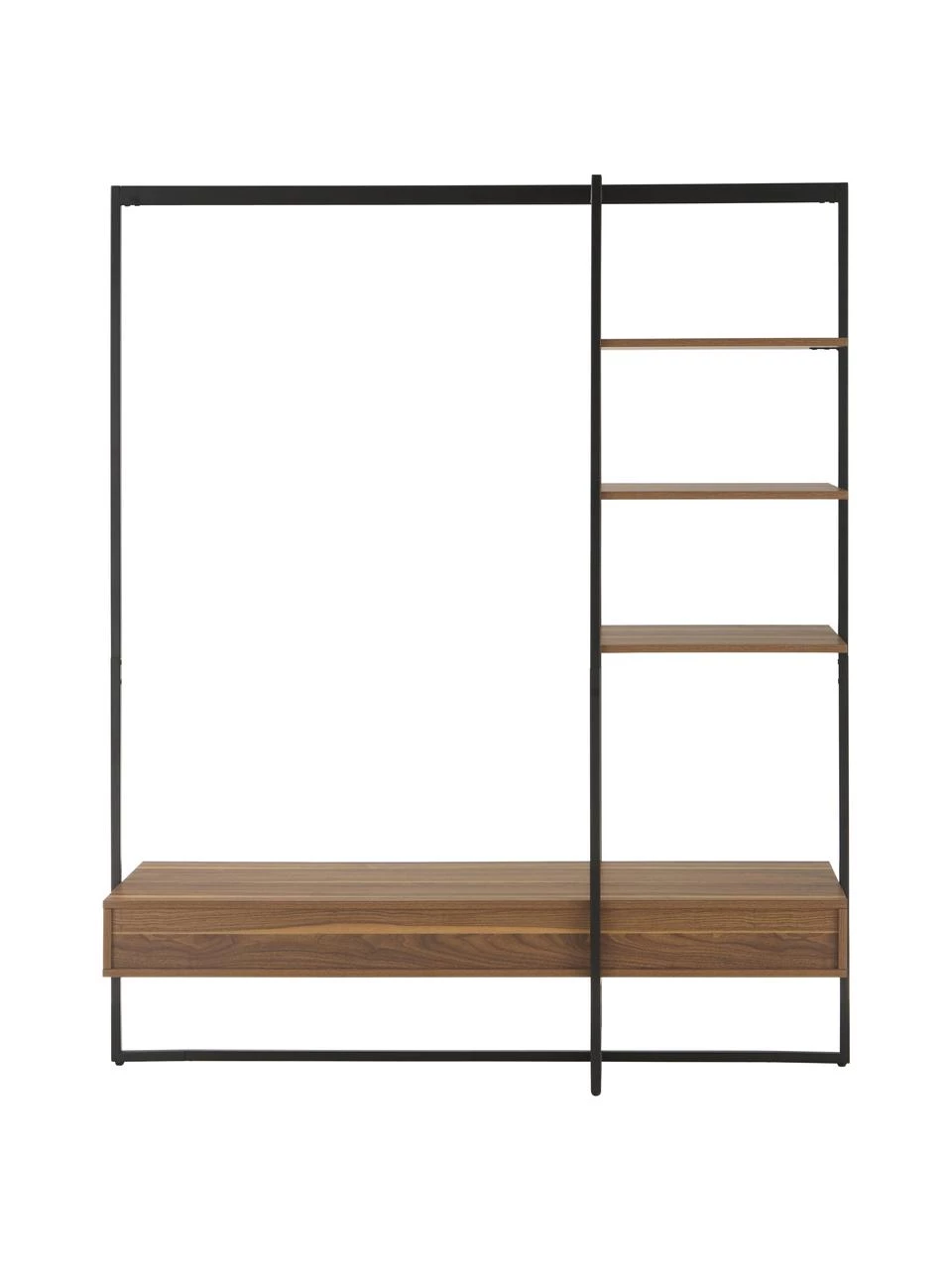 Westwing Collection Offener Kleiderschrank Pacey aus Holz und Metall, B 150 x H 180 cmNur noch 1 Artikel verfügbar – Bild 6