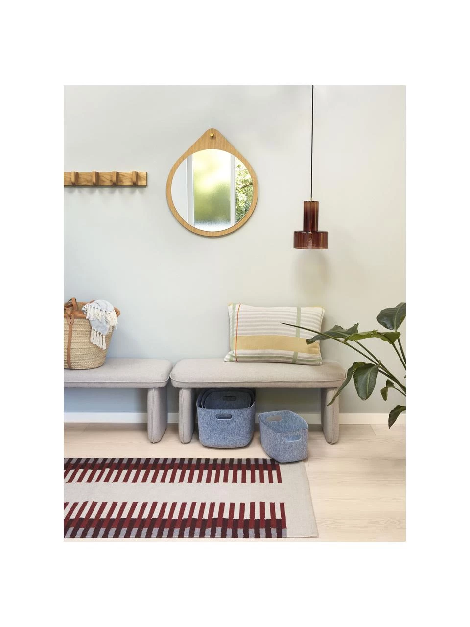 Hübsch Polsterbank Mellow in Beige, B 100 x H 40 cmNur noch wenige verfügbar – Bild 2