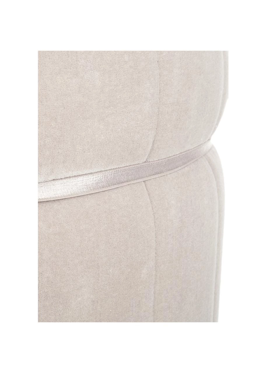 Westwing Collection Samt-Hocker Birdie, Ø 51 x H 38 cm – Bild 6