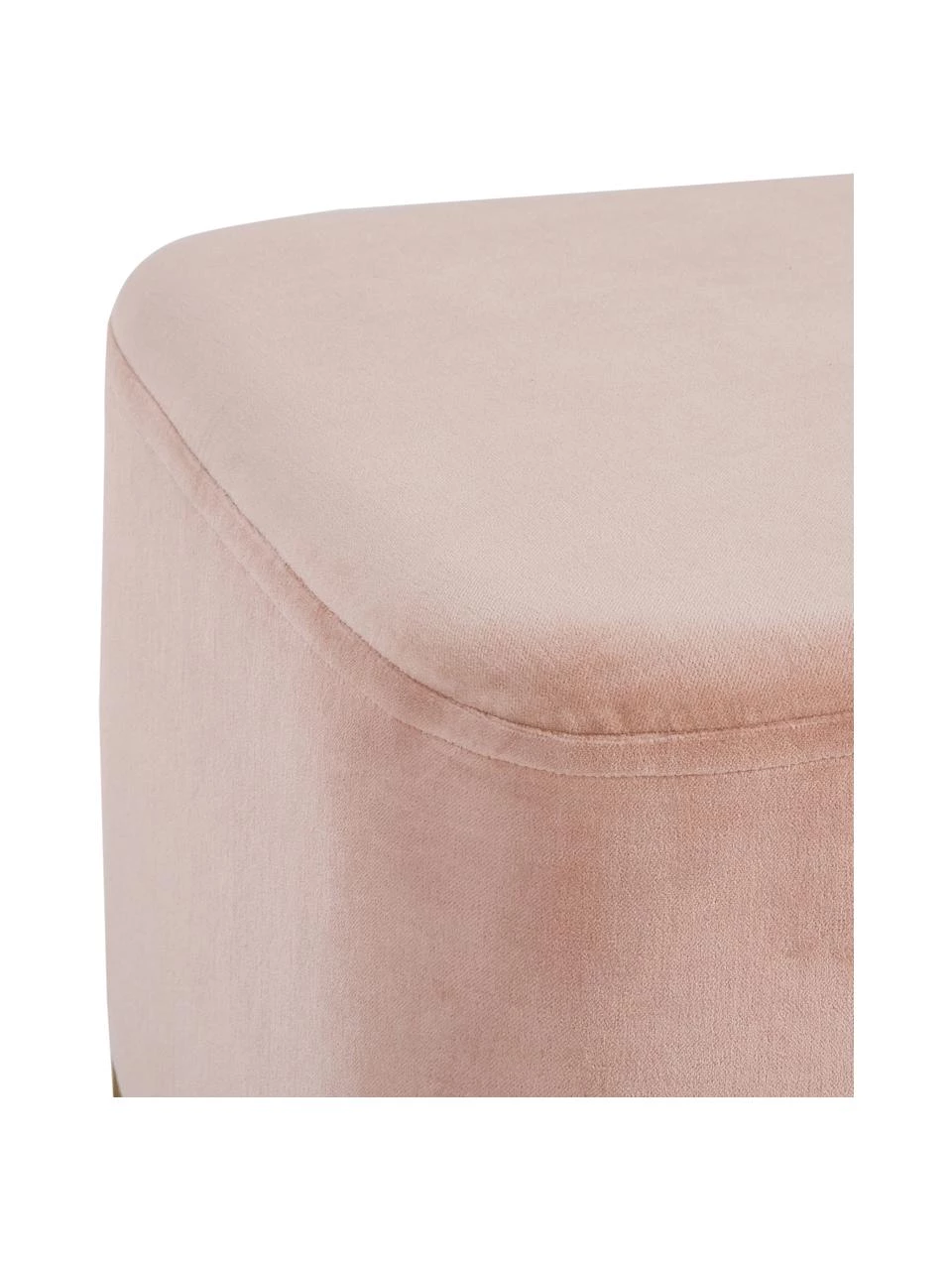 Westwing Collection Samt-Polsterbank Harper in Rosa, B 90 x H 44 cm â Bild 6