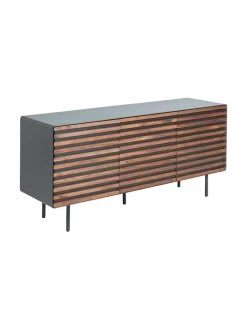 Sideboard Kesia mit Türen und Walnussfurnier, B 162 x H 74 cm
