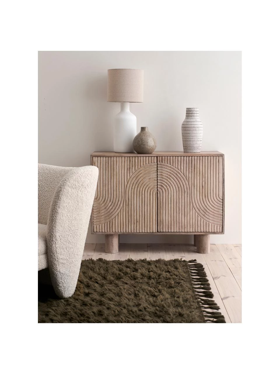 Sideboard Tess aus massivem Mangoholz, B 100 x H 75 cm – Bild 2