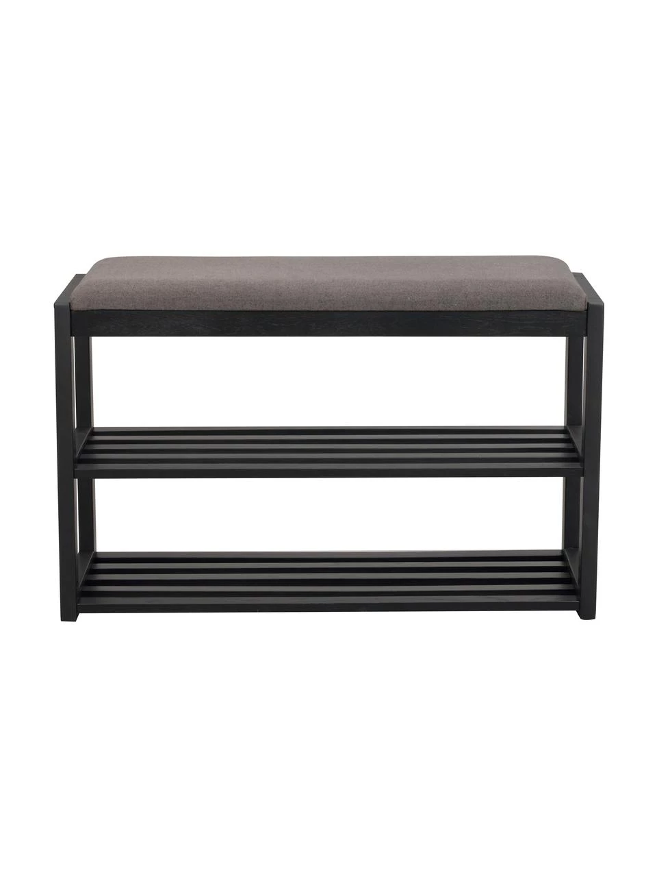 Rowico Sitzbank Confetti mit Schuhregal aus Eichenholz in Schwarz, B 80 x H 52 cmNur noch wenige verfügbar – Bild 3